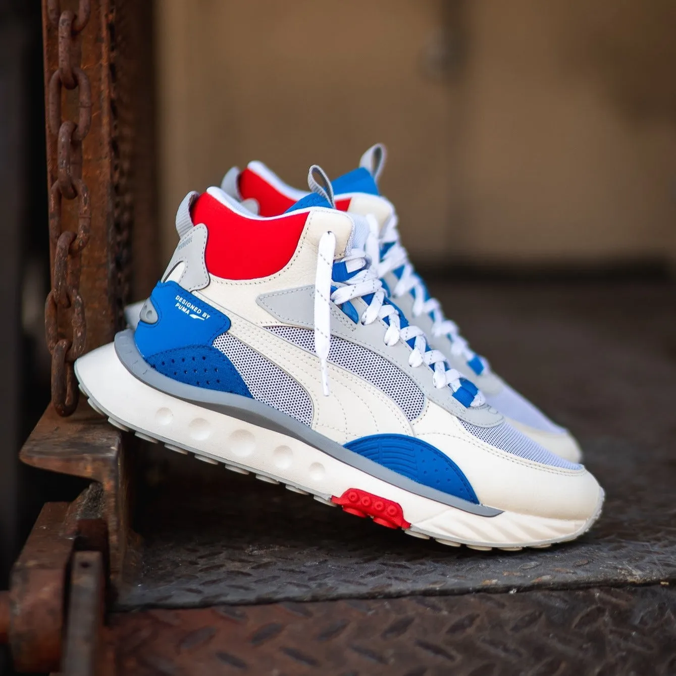 Puma Wild Rider Mid WS (Ivory Glow/Future Blue) Puma trendy footwear styles