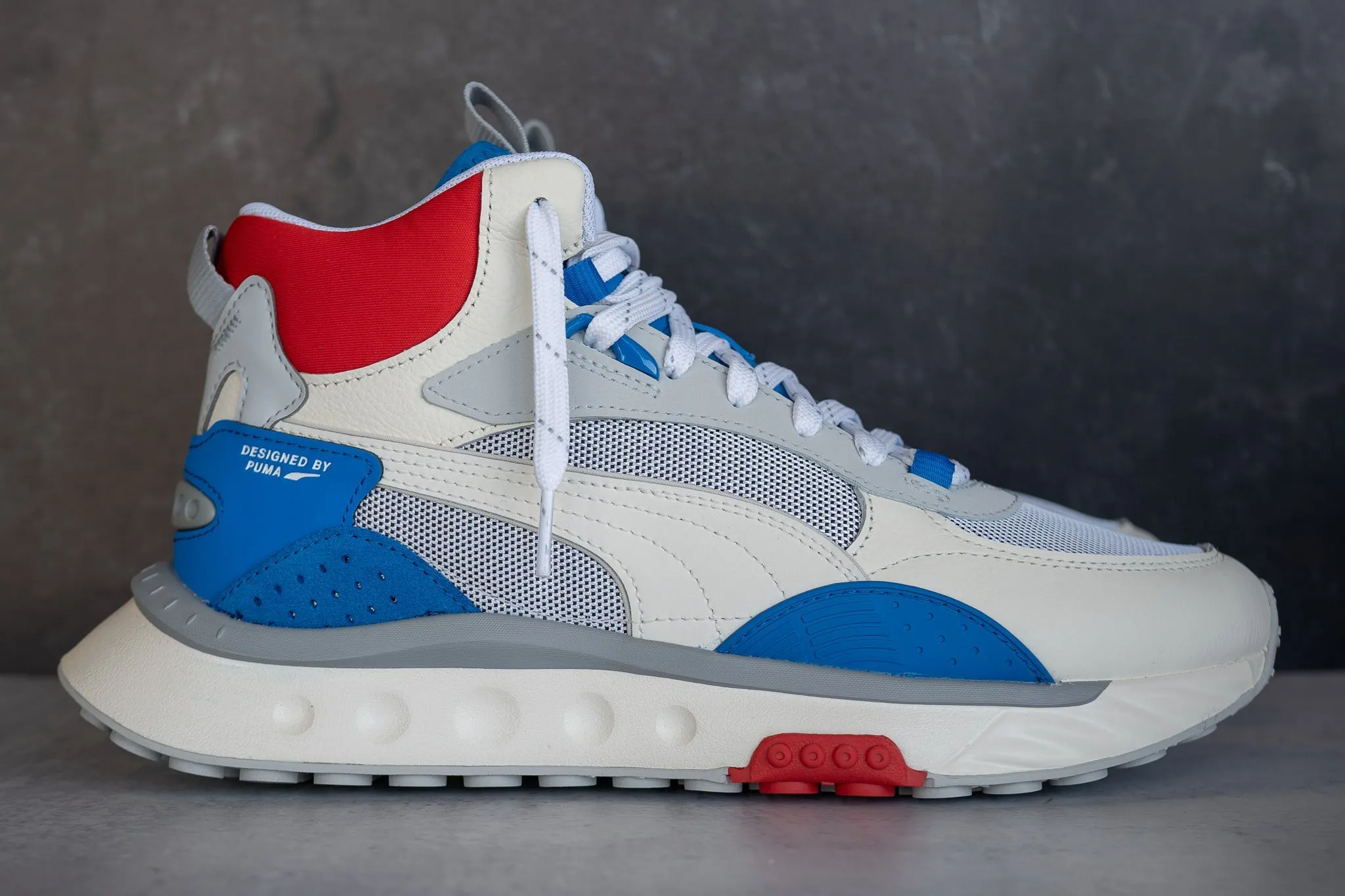 Puma Wild Rider Mid WS (Ivory Glow/Future Blue) Puma athletic shoe visuals