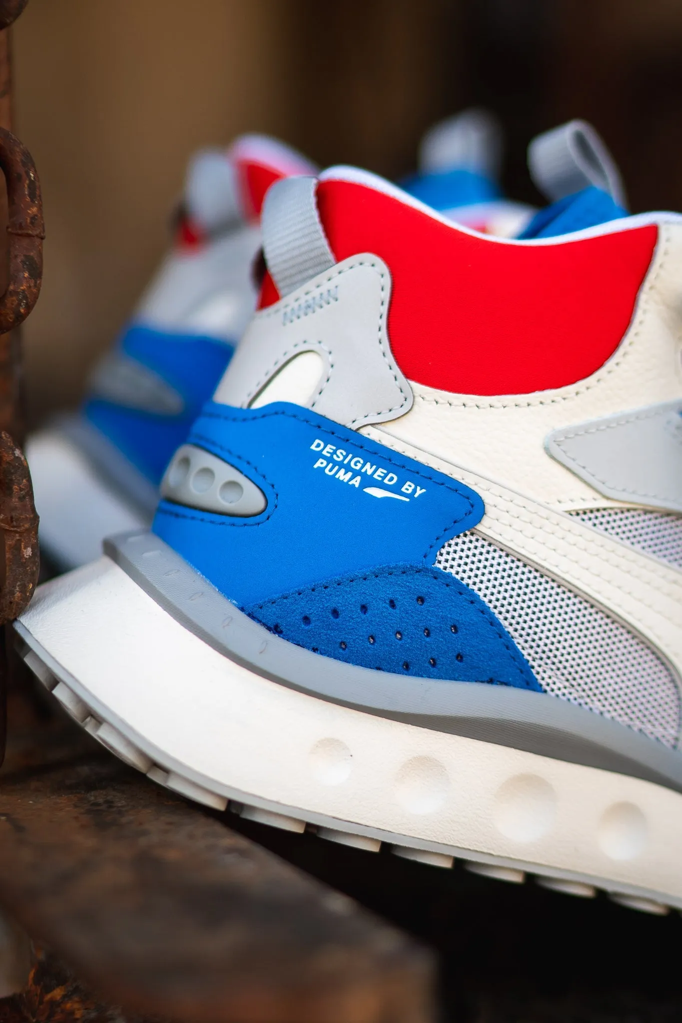 Puma Wild Rider Mid WS (Ivory Glow/Future Blue) Puma athletic shoe visuals
