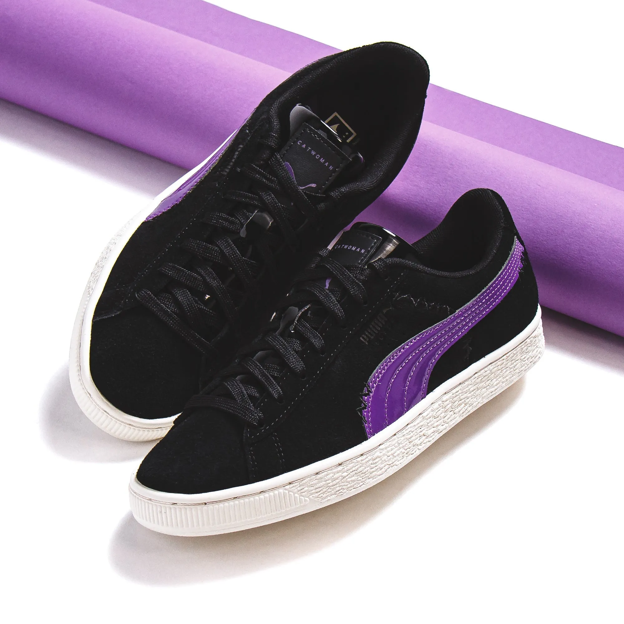 Puma Women Suede Classic WNS Catwoman Black Heliotrope 383292-01 Puma casual footwear shots