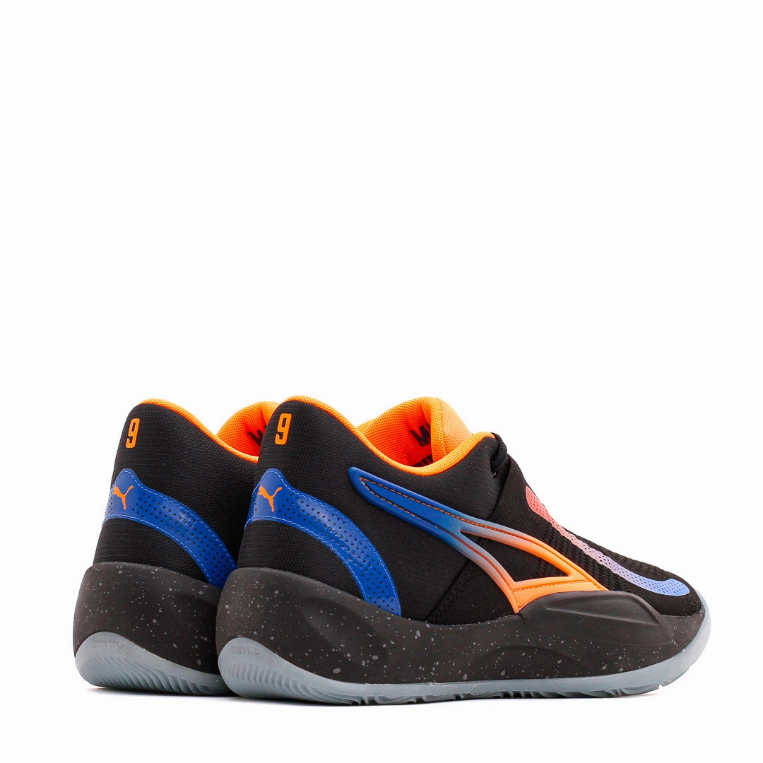 Puma Basketball Men Rise Nitro RJ Barrett Black Orange Blue 377388-02 Puma casual footwear shots