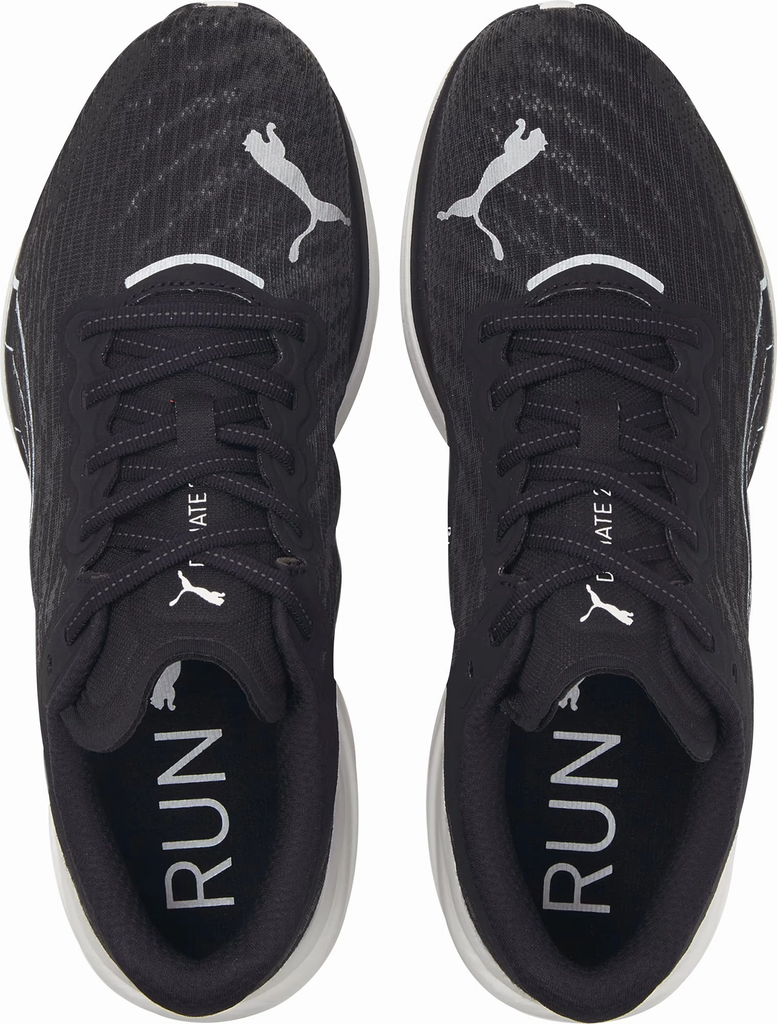 Puma Deviate Nitro 2 WIDE FIT Mens Running Shoes - Black Cozy Footwear