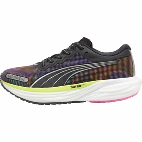 Puma Deviate Nitro 2 Womens Running Shoes - Black Puma sport shoes with bold branding