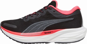 Puma Deviate Nitro 2 Womens Running Shoes - Black Puma sport shoes with bold branding