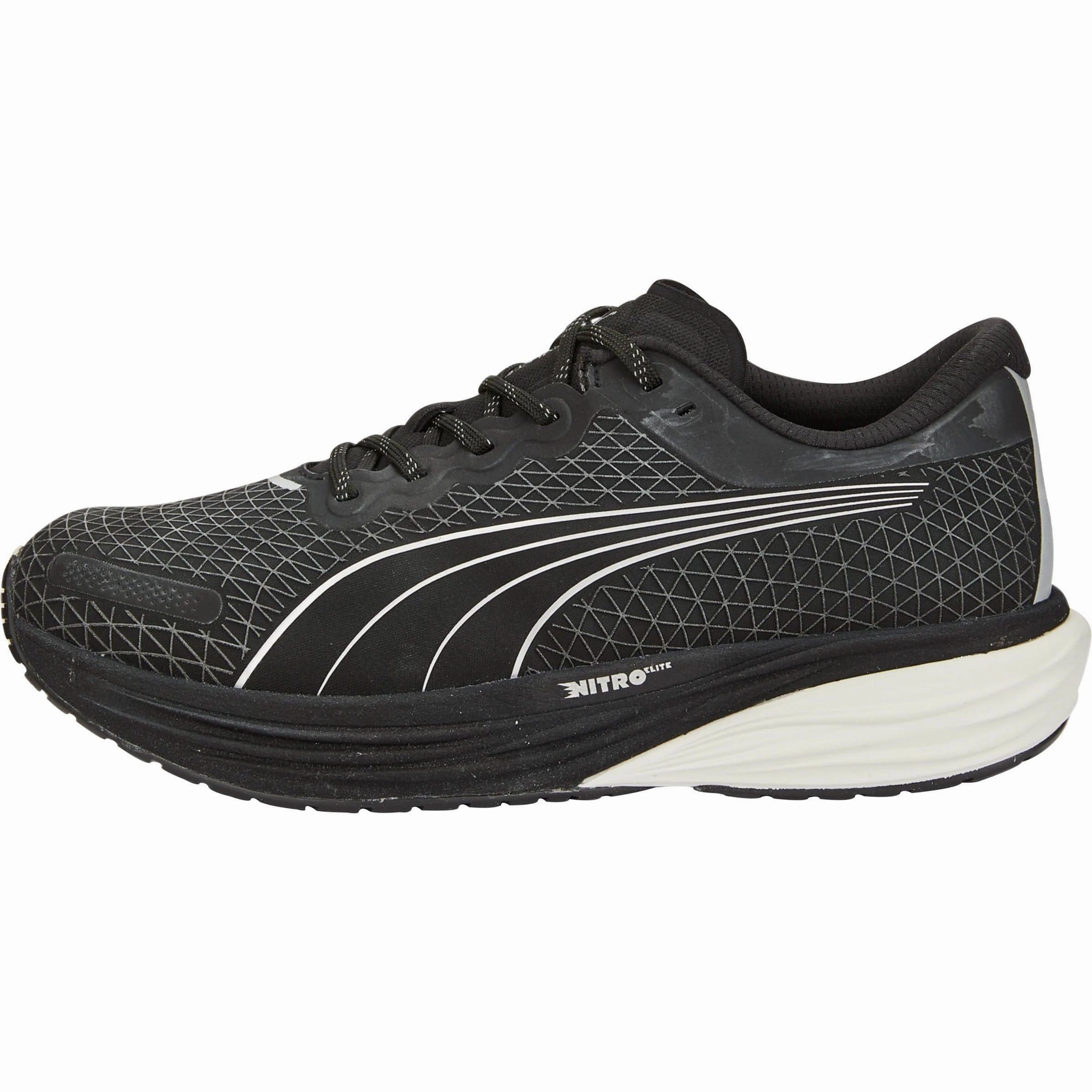 Puma Deviate Nitro 2 WTR Mens Running Shoes - Black Puma sport shoes with bold branding