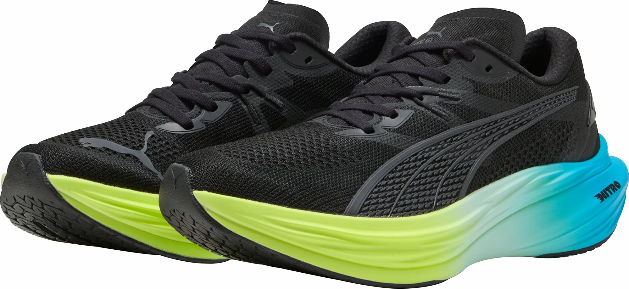Puma Deviate Nitro 3 Mens Running Shoes - Black Cozy Footwear