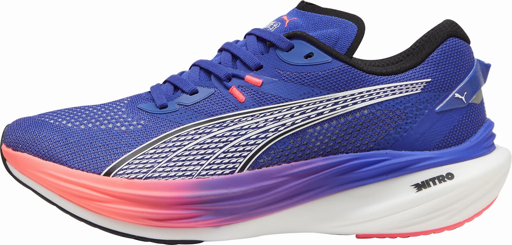 Puma Deviate Nitro 3 Mens Running Shoes - Blue Puma sport shoes with bold branding