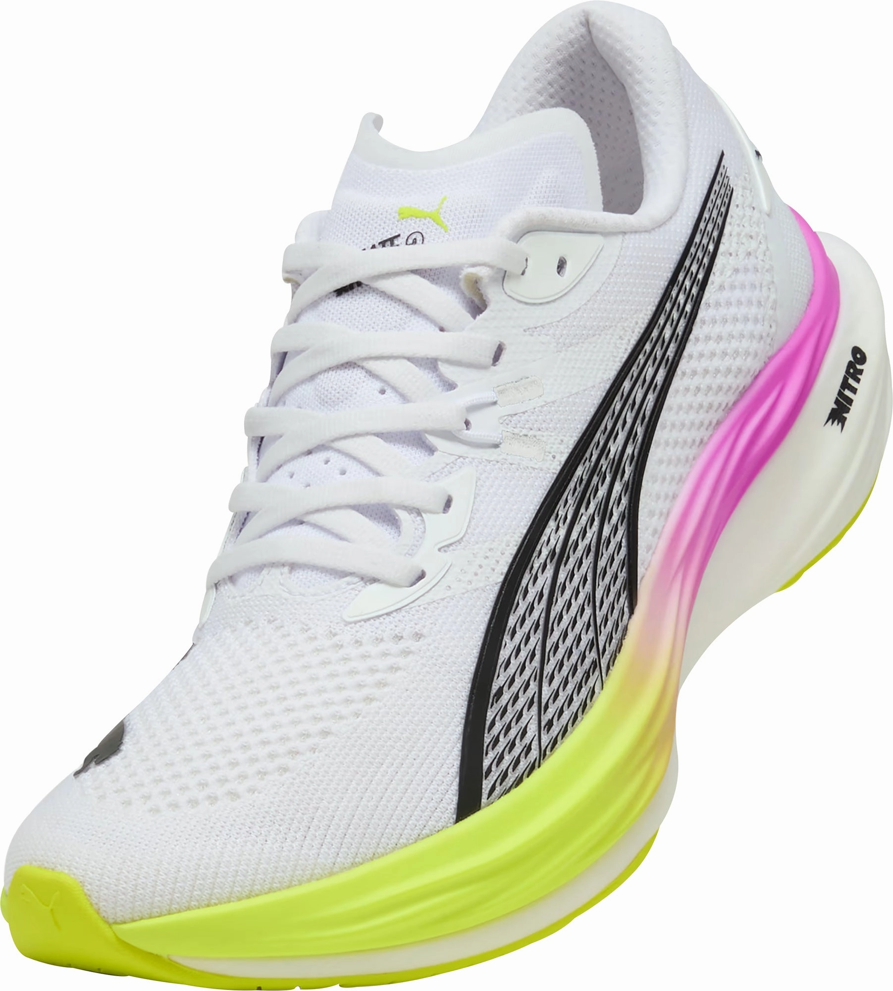 Puma Deviate Nitro 3 Mens Running Shoes - White Cozy Footwear