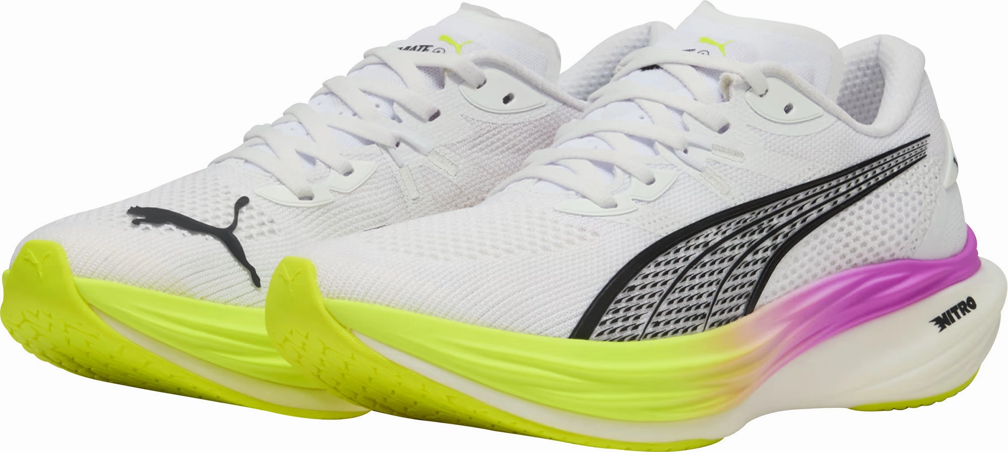 Puma Deviate Nitro 3 Mens Running Shoes - White Cozy Footwear