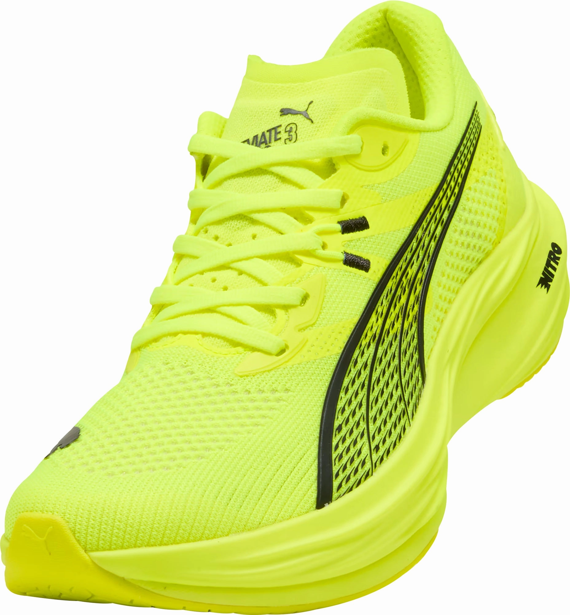 Puma Deviate Nitro 3 Mens Running Shoes - Yellow Cozy Footwear