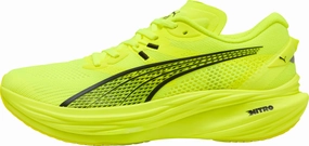 Puma Deviate Nitro 3 Mens Running Shoes - Yellow Puma sport shoes with bold branding