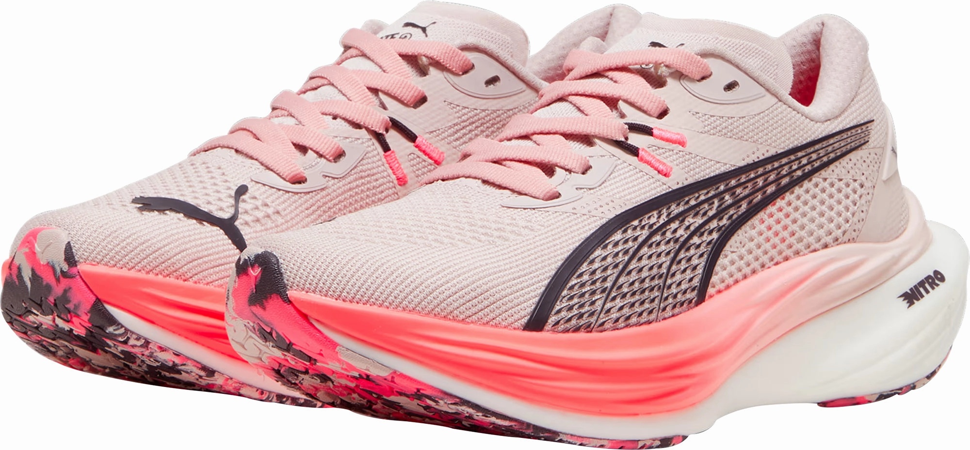 Puma Deviate Nitro 3 Womens Running Shoes - Pink Cozy Footwear