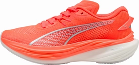 Puma Deviate Nitro 3 Womens Running Shoes - Red Puma sport shoes with bold branding