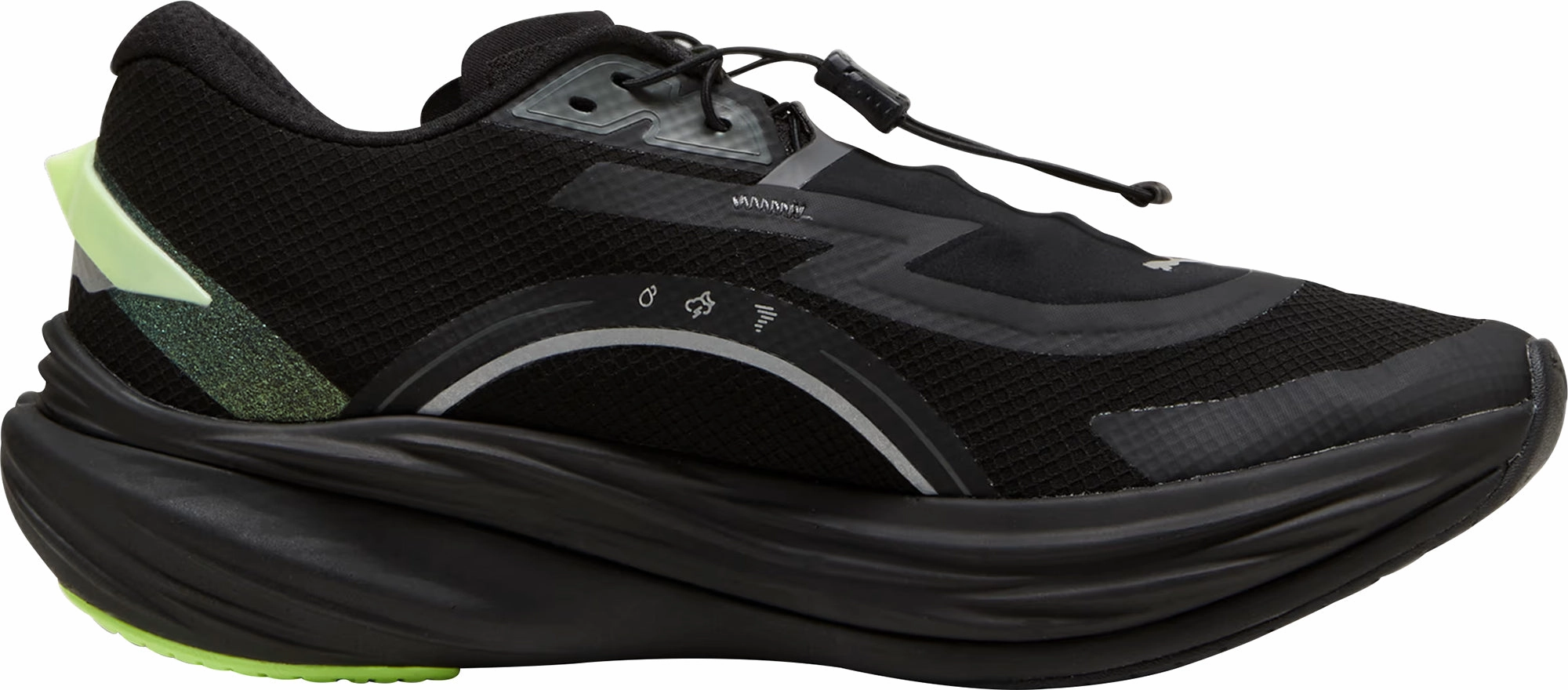 Puma Deviate Nitro 3 WTR  Mens Running Shoes - Black Bold Sneakers