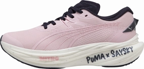 Puma Deviate Nitro 3 X SAYSKY Womens Running Shoes - Pink Puma sport shoes with bold branding