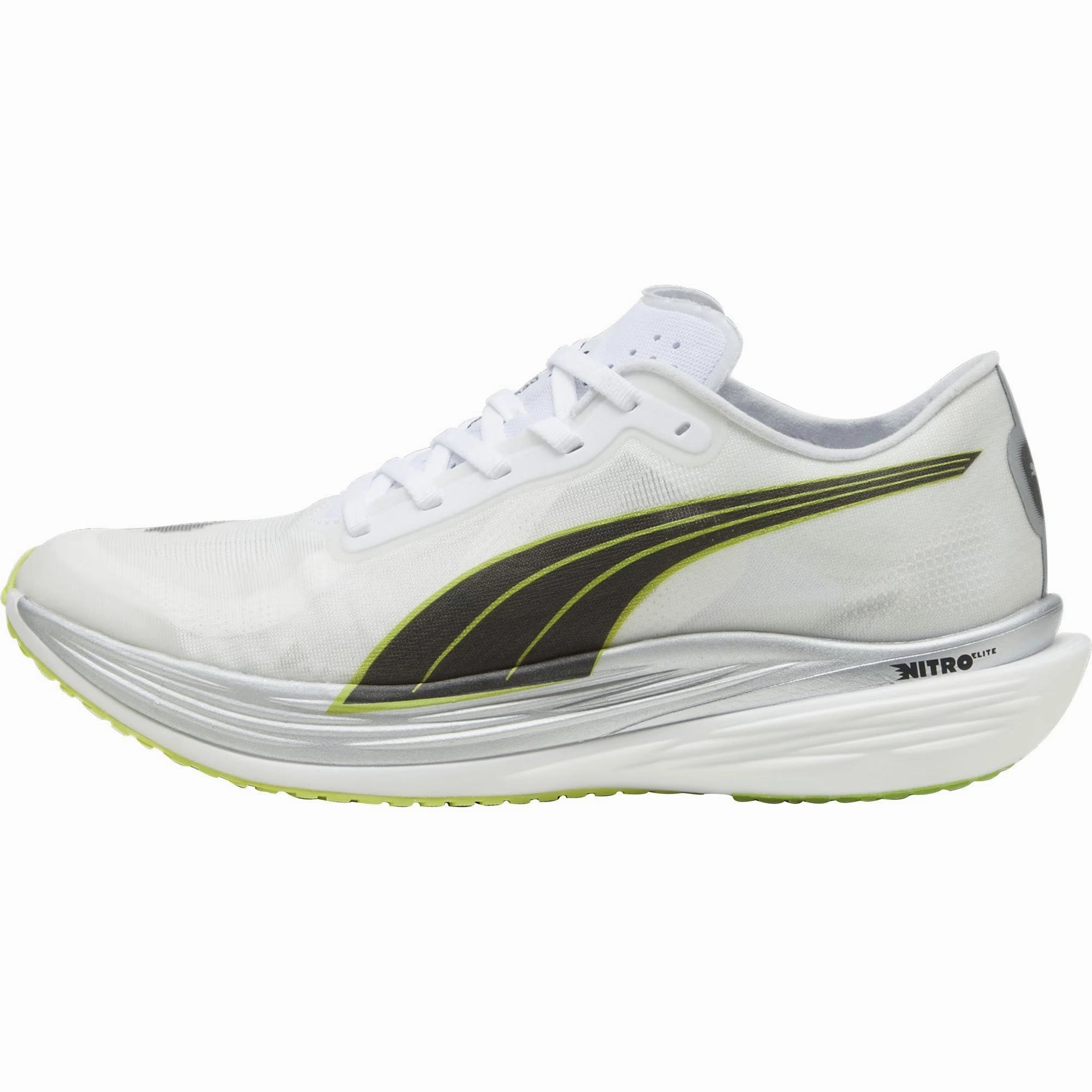Puma Deviate Nitro Elite 2 Mens Running Shoes - White Puma sport shoes with bold branding