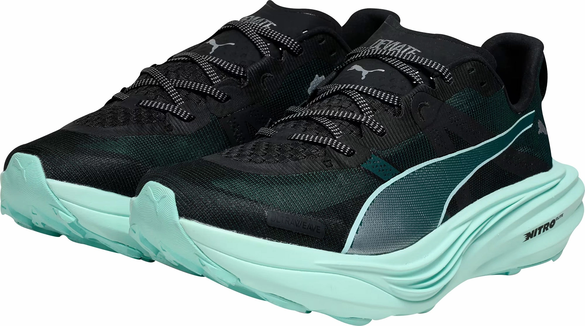 Puma Deviate Nitro Elite Mens Trail Running Shoes - Green Cozy Footwear