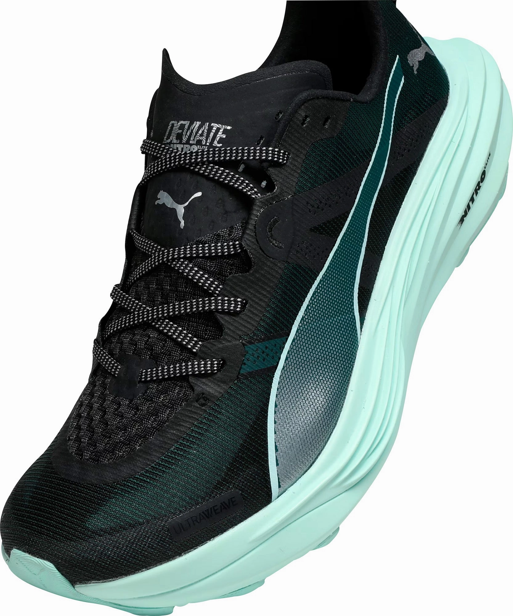 Puma Deviate Nitro Elite Mens Trail Running Shoes - Green Cozy Footwear