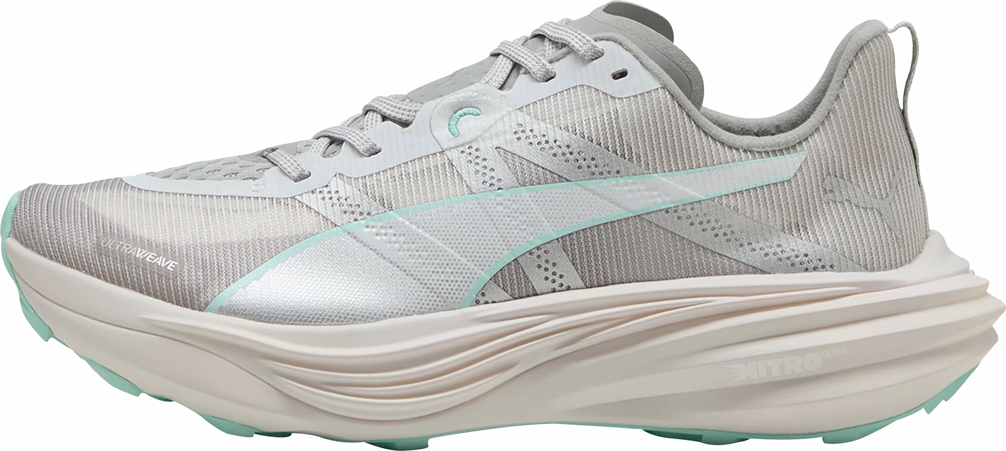 Puma Deviate Nitro Elite Womens Trail Running Shoes - Grey Puma sport shoes with bold branding