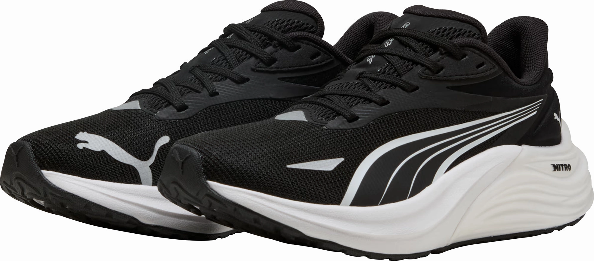 Puma Electrify Nitro 4 Junior Running Shoes - Black Cozy Footwear