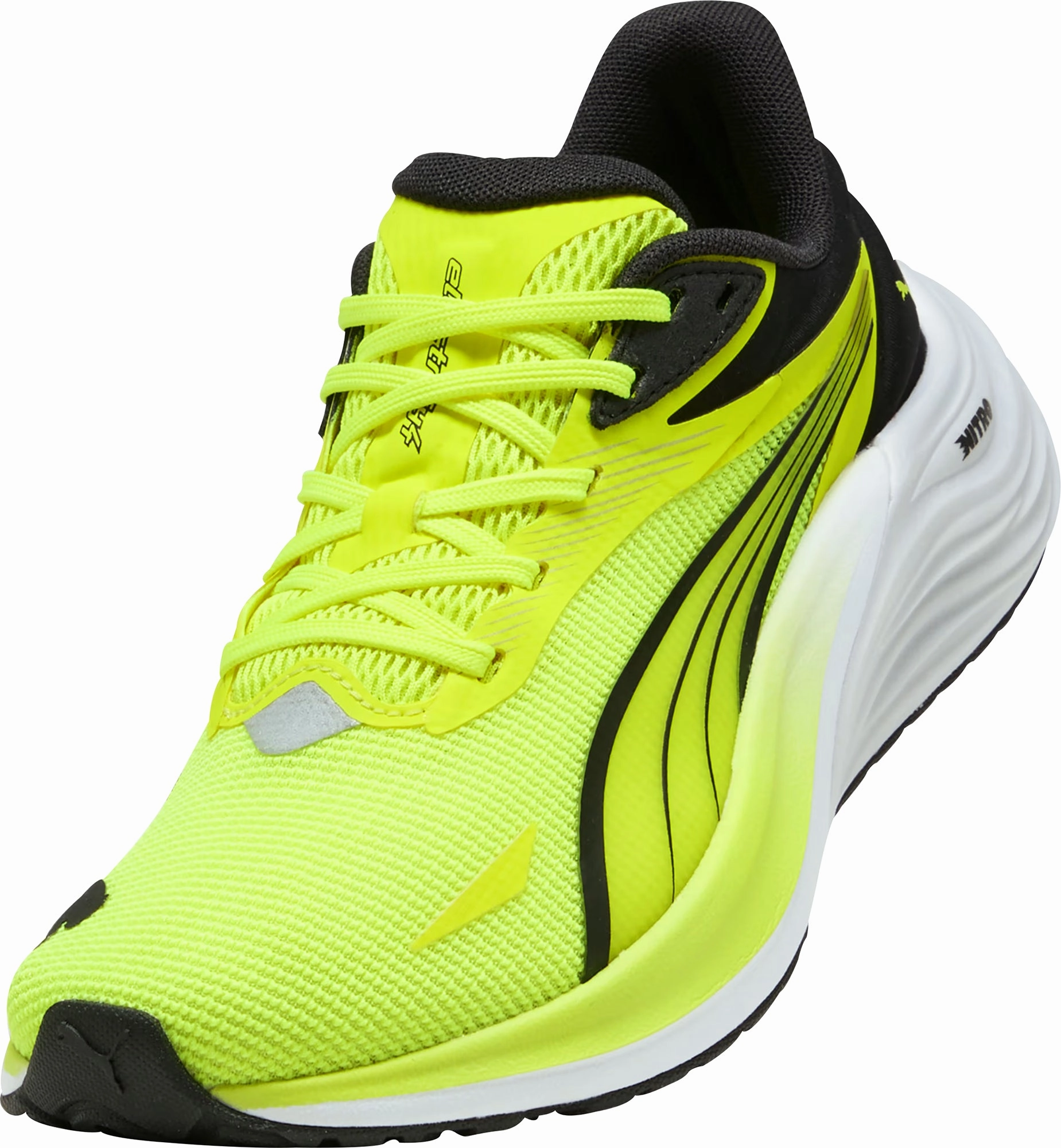 Puma Electrify Nitro 4 Junior Running Shoes - Yellow Cozy Footwear