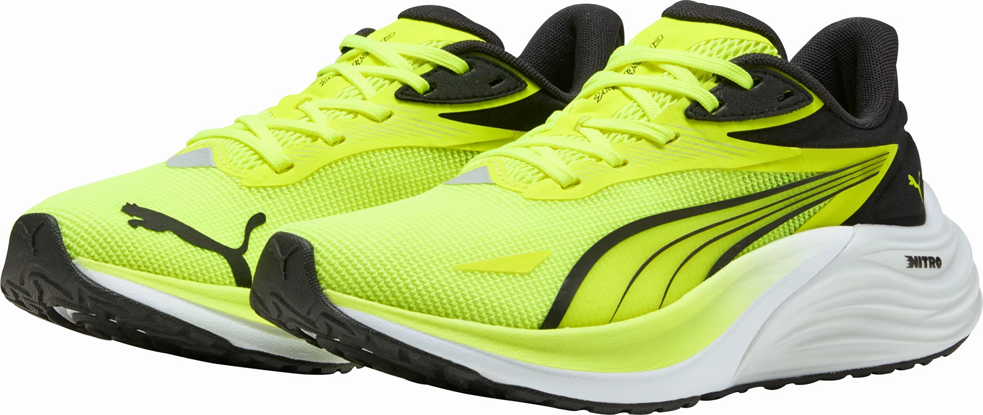 Puma Electrify Nitro 4 Junior Running Shoes - Yellow Cozy Footwear