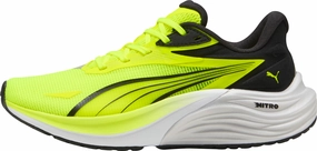 Puma Electrify Nitro 4 Junior Running Shoes - Yellow Puma sport shoes with bold branding