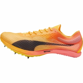 Puma evoSpeed Distance Nitro Elite   4 Running Spikes - Orange Puma sport shoes with bold branding