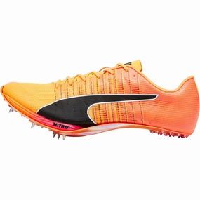 Puma evoSpeed Sprint Nitro 2 Running Spikes - Orange Puma sport shoes with bold branding