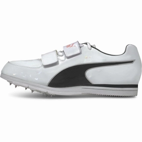 Puma evoSpeed Triple Jump - Pole Vault Field Event Spikes - White Puma sport shoes with bold branding