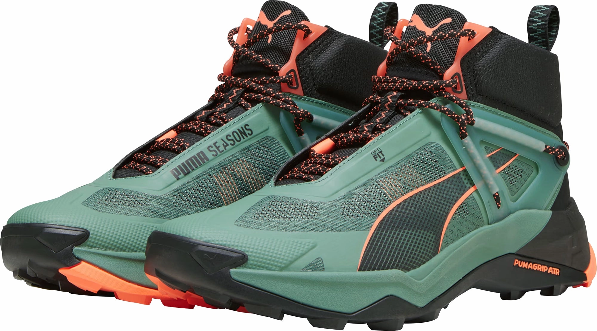 Puma Explore Nitro Mid Mens Walking Boots - Green Bold Sneakers