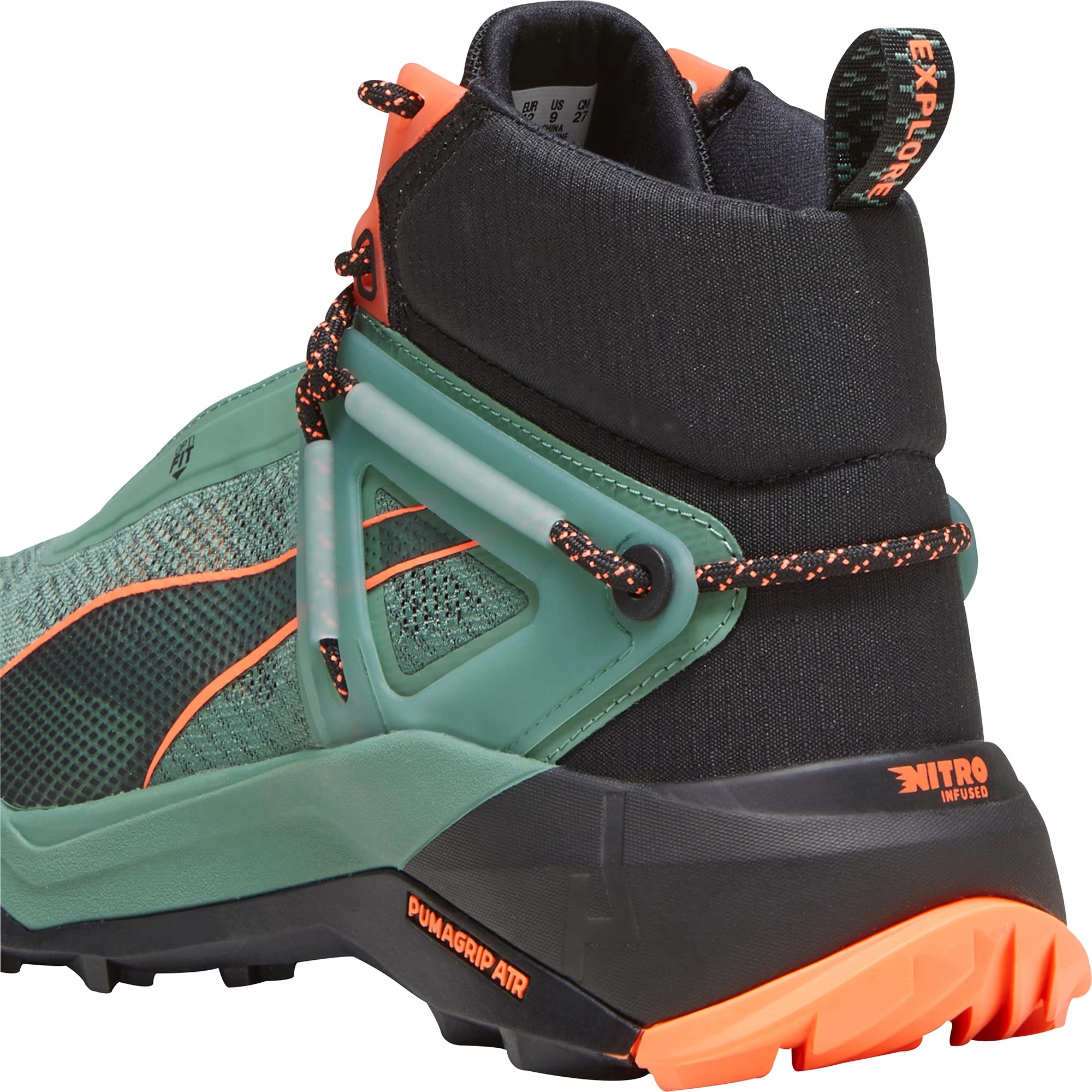 Puma Explore Nitro Mid Mens Walking Boots - Green Bold Sneakers