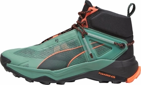 Puma Explore Nitro Mid Mens Walking Boots - Green Puma athletic shoes for urban lifestyle