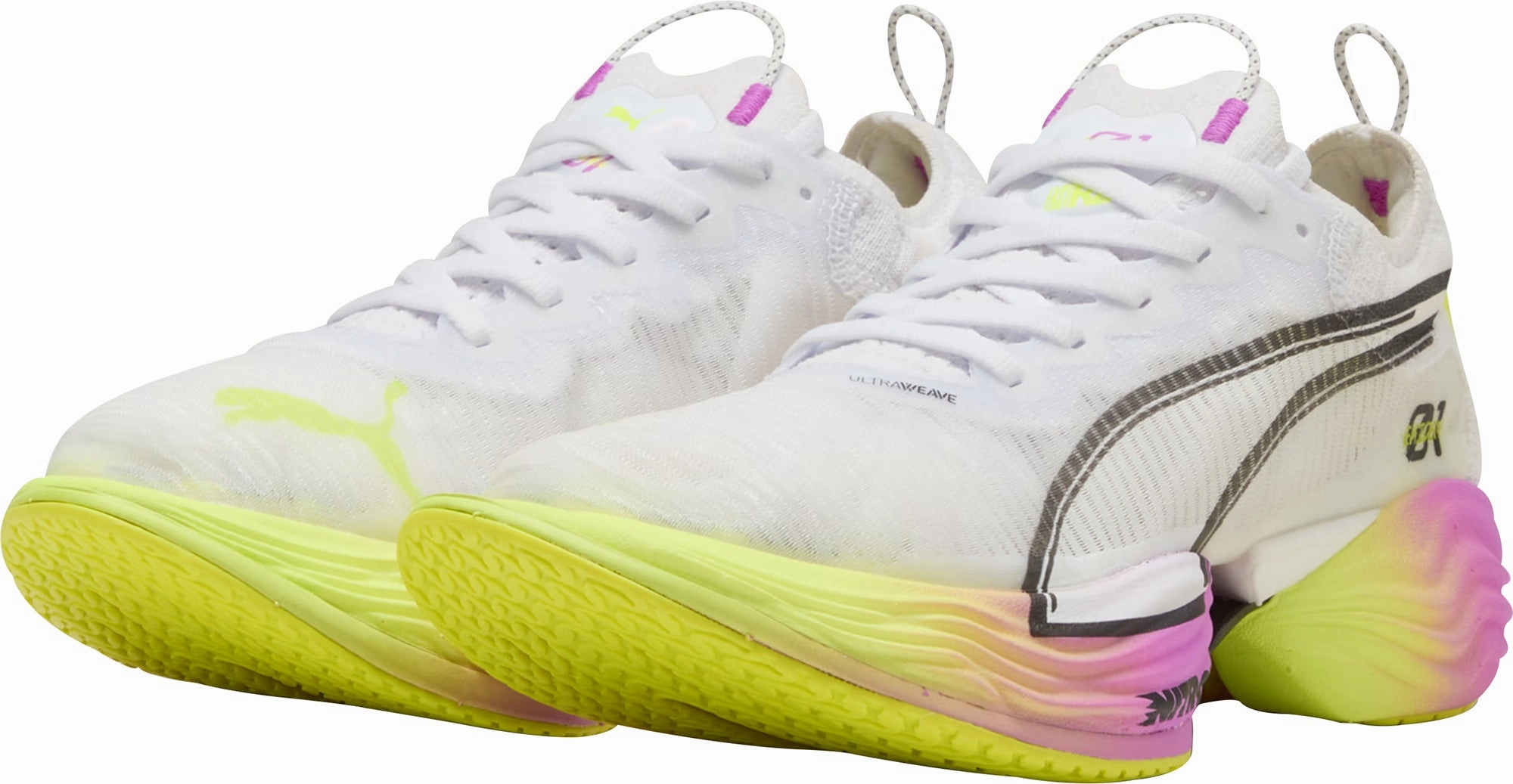 Puma Fast-R Nitro Elite 2 Ekiden Glow Mens Running Shoes - White Bold Sneakers