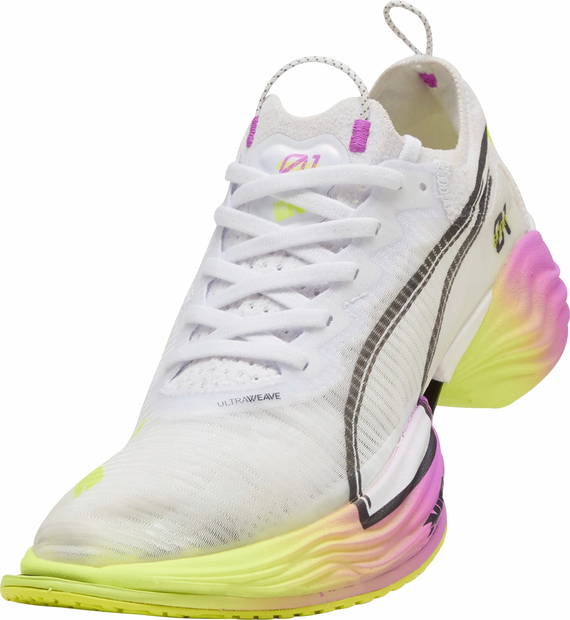 Puma Fast-R Nitro Elite 2 Ekiden Glow Mens Running Shoes - White Bold Sneakers