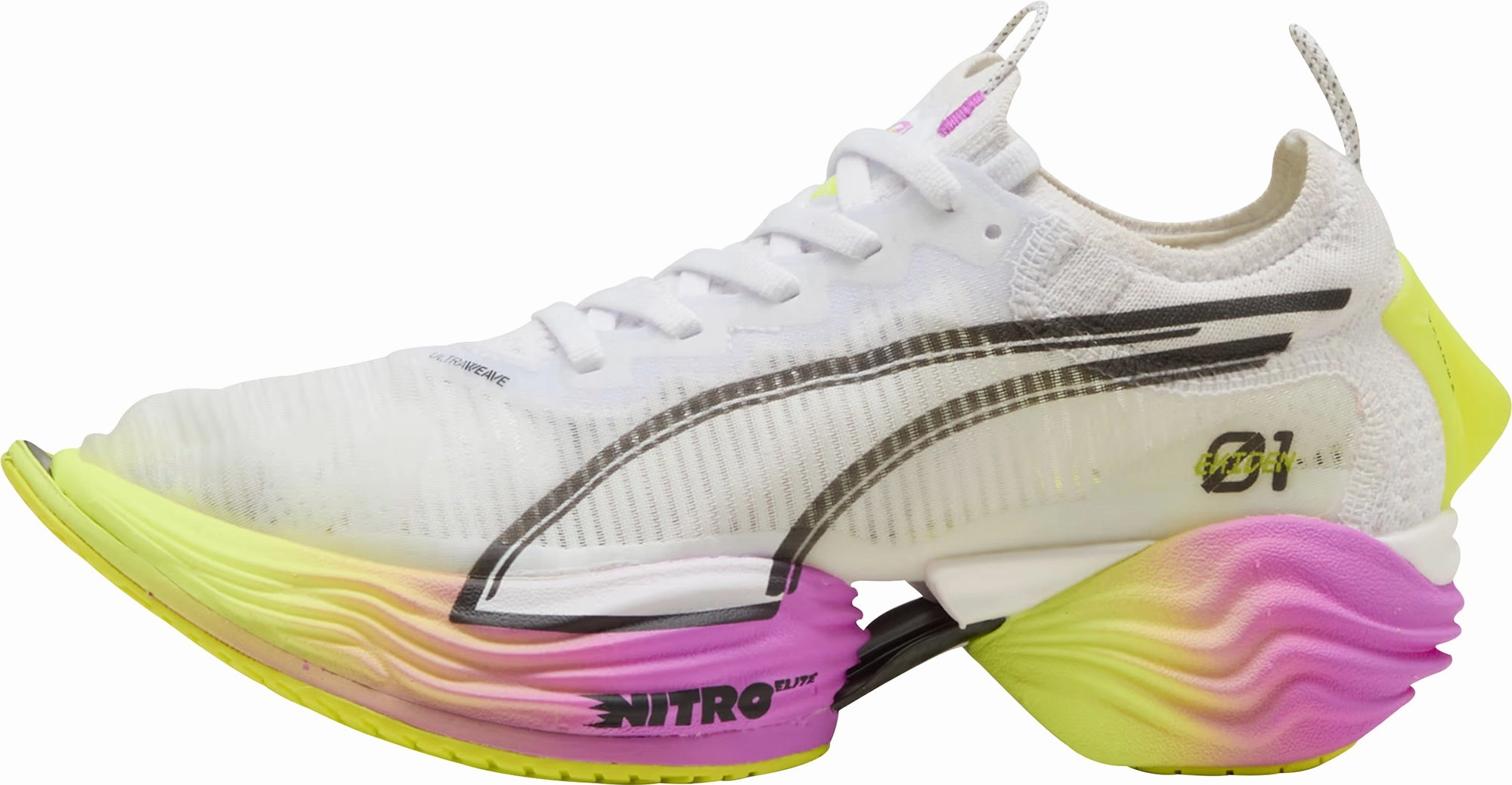 Puma Fast-R Nitro Elite 2 Ekiden Glow Mens Running Shoes - White Puma athletic shoes for urban lifestyle
