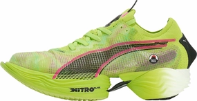 Puma Fast-R Nitro Elite 2 Mens Running Shoes - Green Puma sport shoes with bold branding