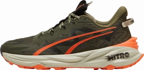 Puma Fast-Trac Nitro 3 Mens Trail Running Shoes - Green Puma sport shoes with bold branding