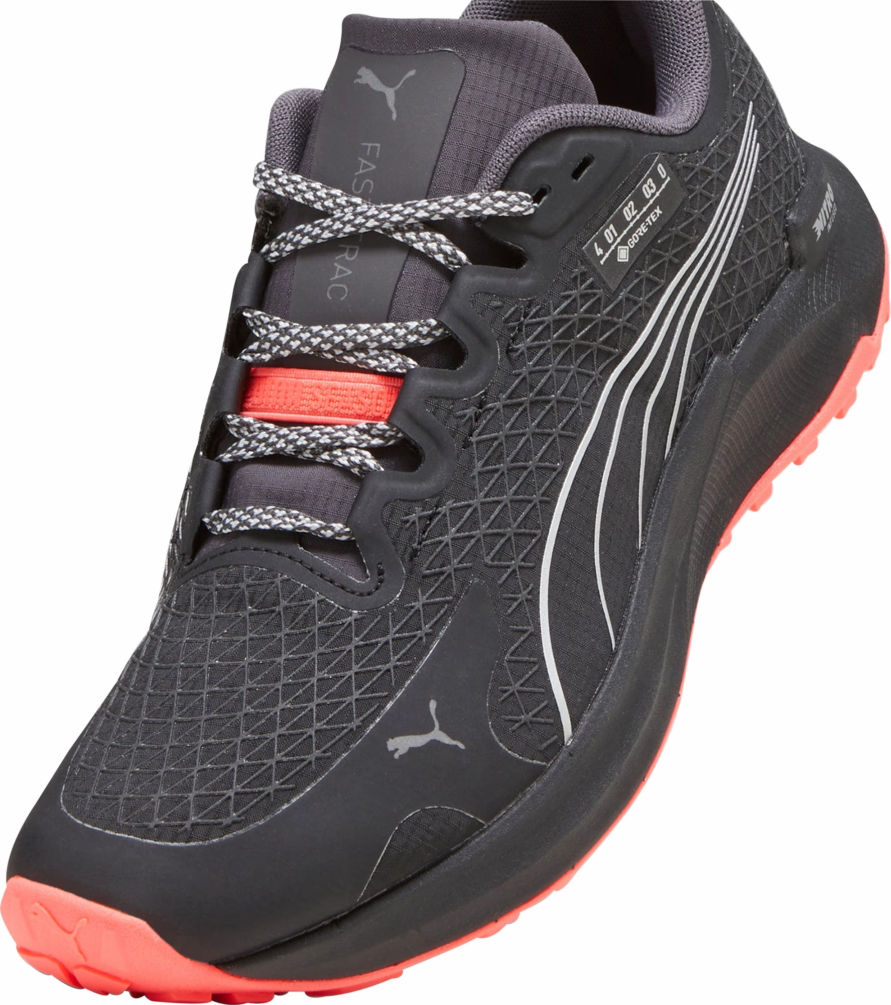 Puma Fast-Trac Nitro GORE-TEX Womens Trail Running Shoes - Black Bold Sneakers