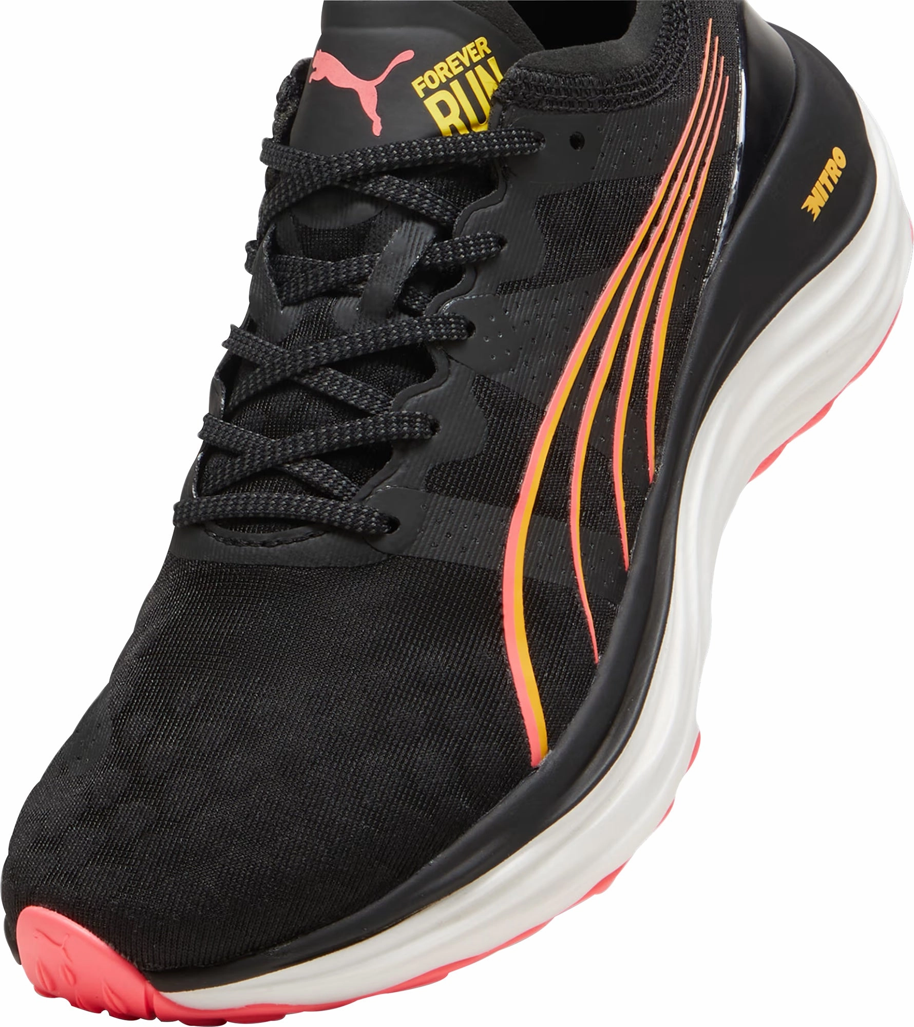 Puma ForeverRun Nitro Womens Running Shoes - Black Bold Sneakers