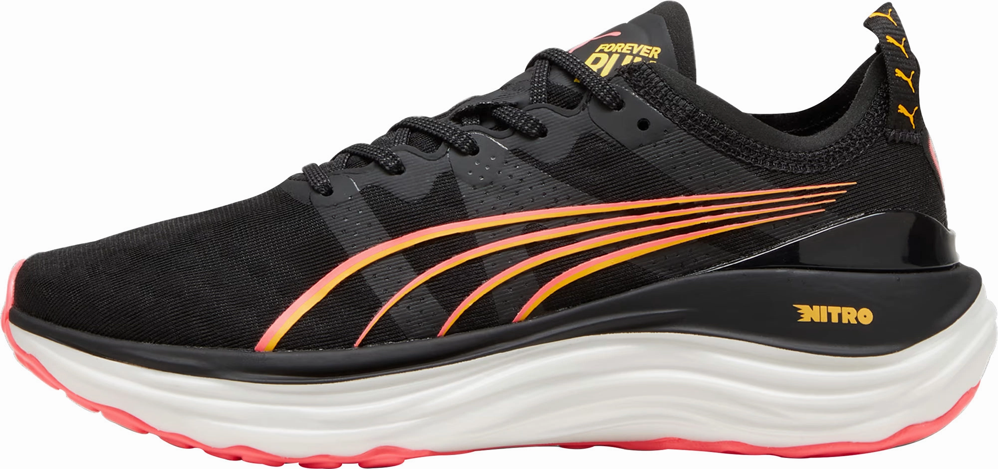 Puma ForeverRun Nitro Womens Running Shoes - Black Puma athletic shoes for urban lifestyle