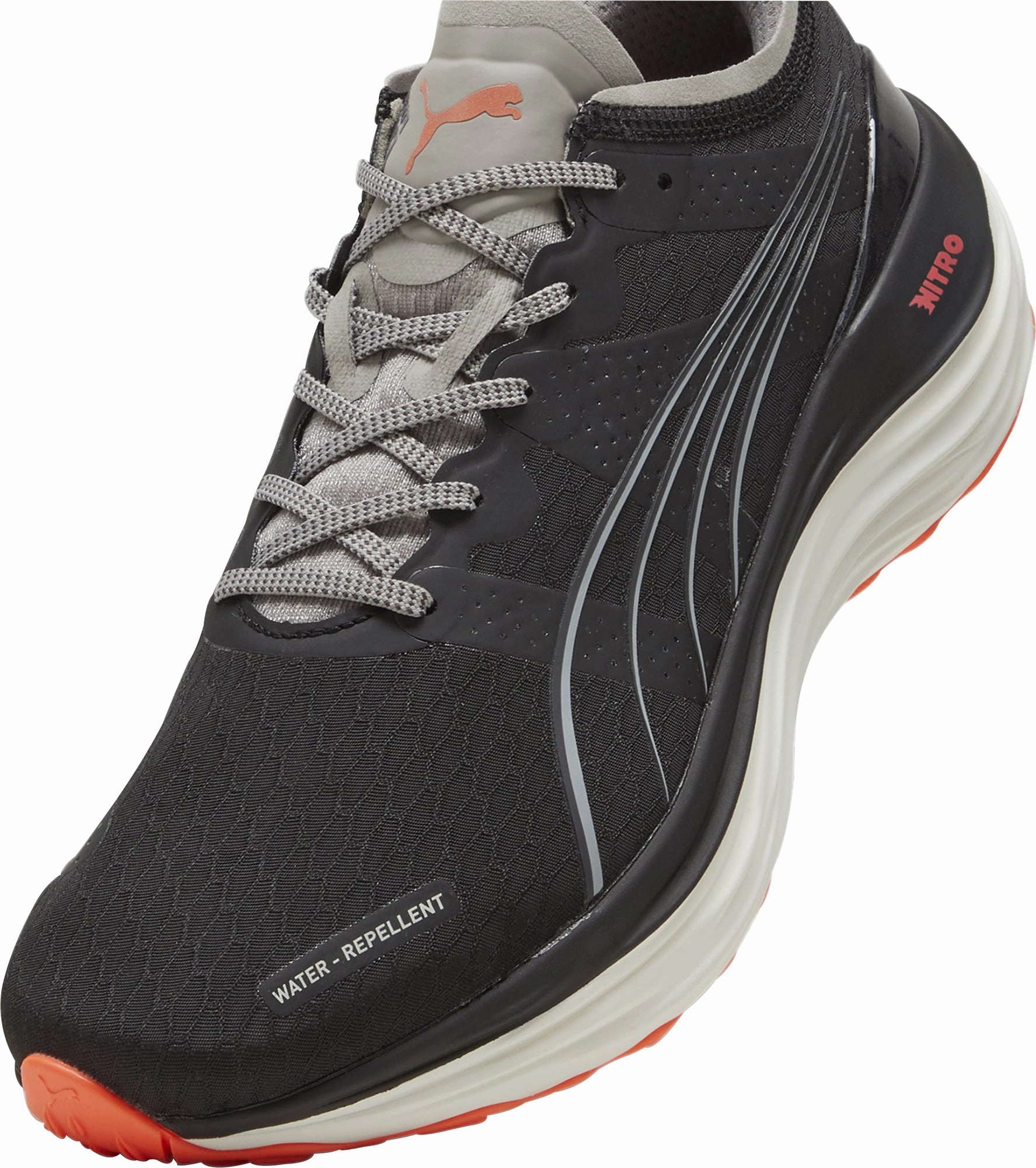 Puma ForeverRun Nitro WTR Mens Running Shoes - Black Bold Sneakers