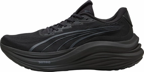 Puma MagMax Nitro Mens Running Shoes - Black Puma sport shoes with bold branding