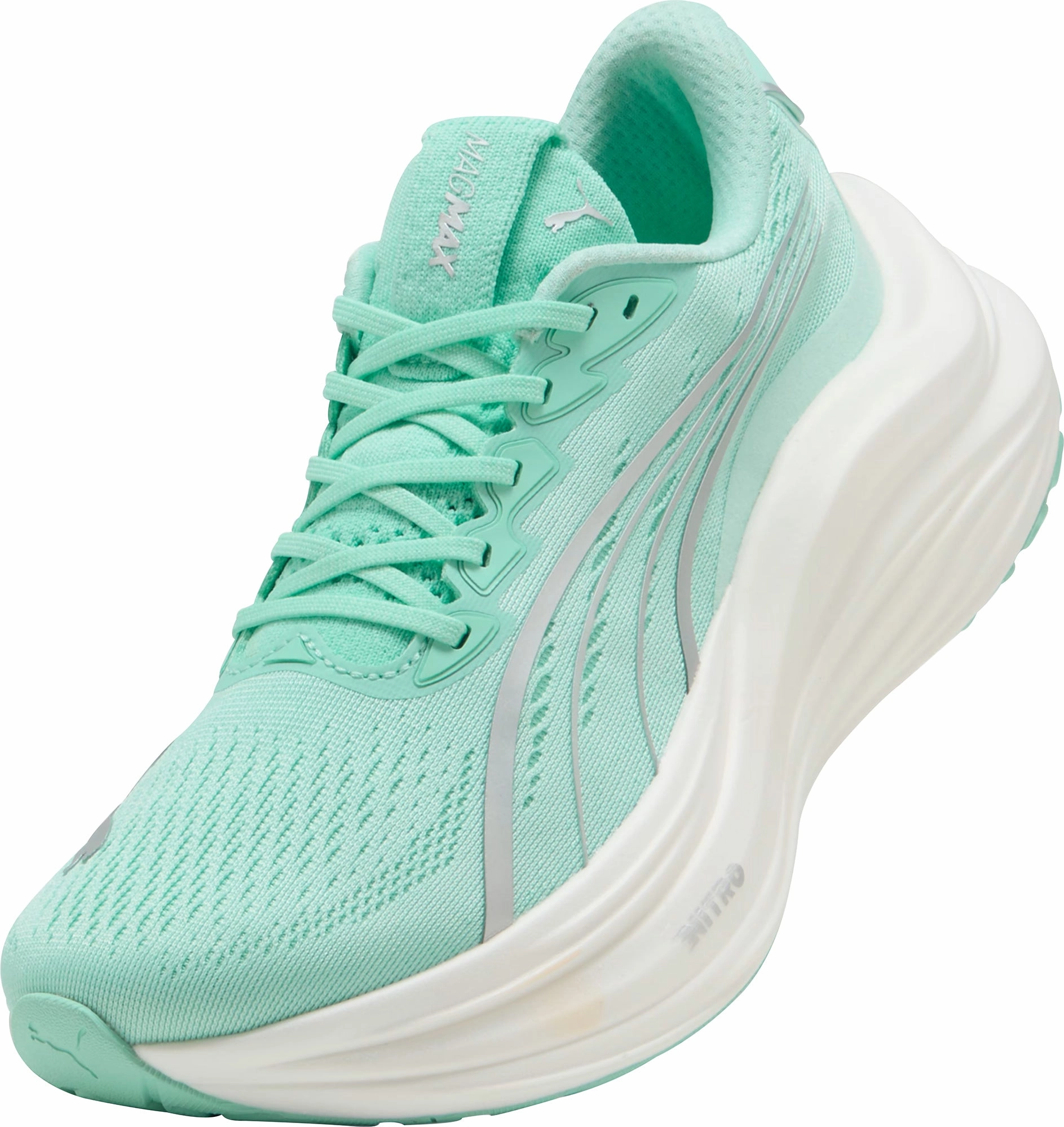 Puma MagMax Nitro Womens Running Shoes - Green Cozy Footwear