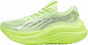 Puma MagMax Nitro Womens Running Shoes - Green Puma sport shoes with bold branding