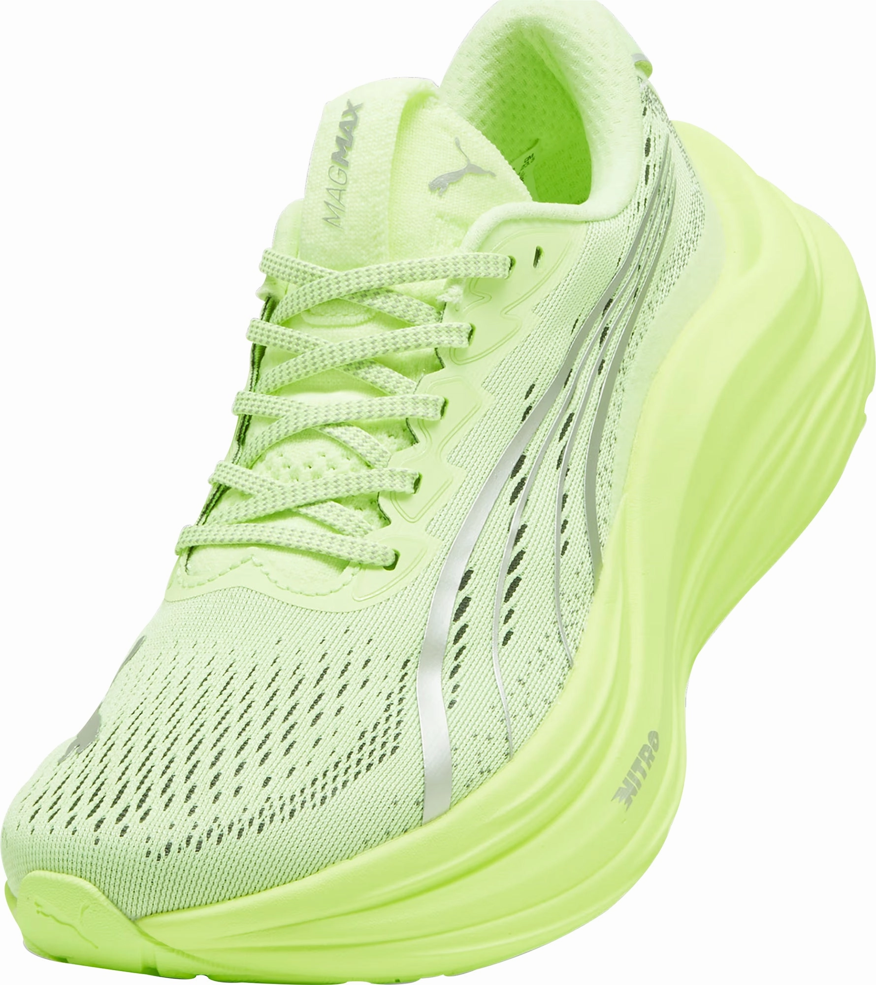 Puma MagMax Nitro Womens Running Shoes - Green Cozy Footwear