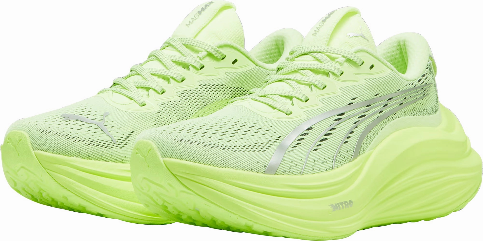 Puma MagMax Nitro Womens Running Shoes - Green Cozy Footwear
