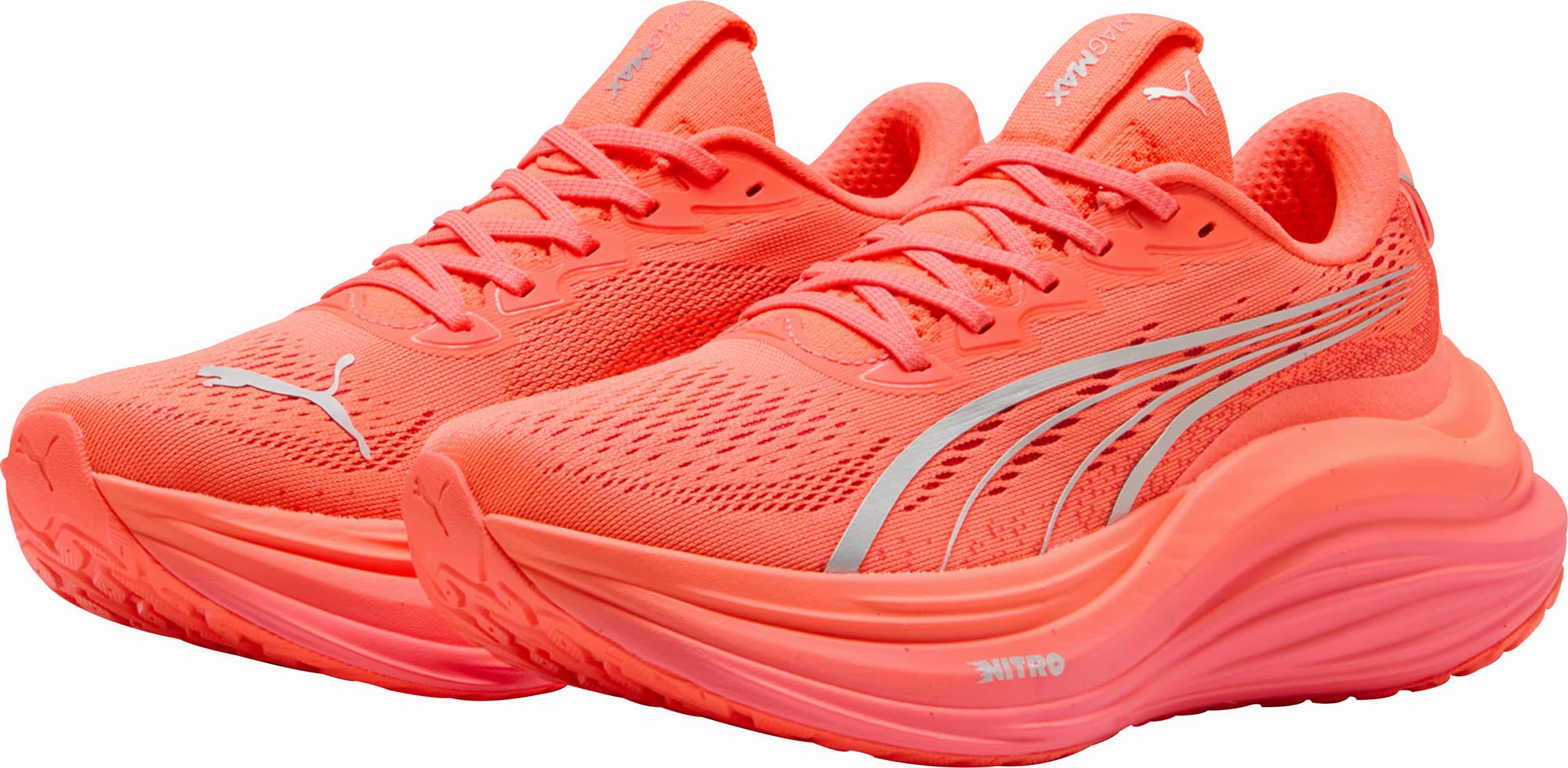 Puma MagMax Nitro Womens Running Shoes - Red Bold Sneakers