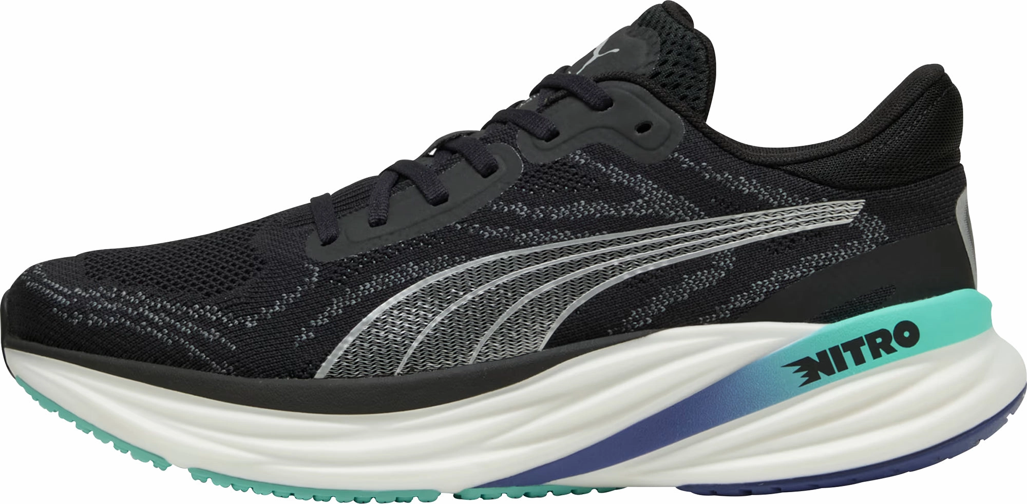 Puma Magnify Nitro 2 Mens Running Shoes - Black Puma athletic shoes for urban lifestyle