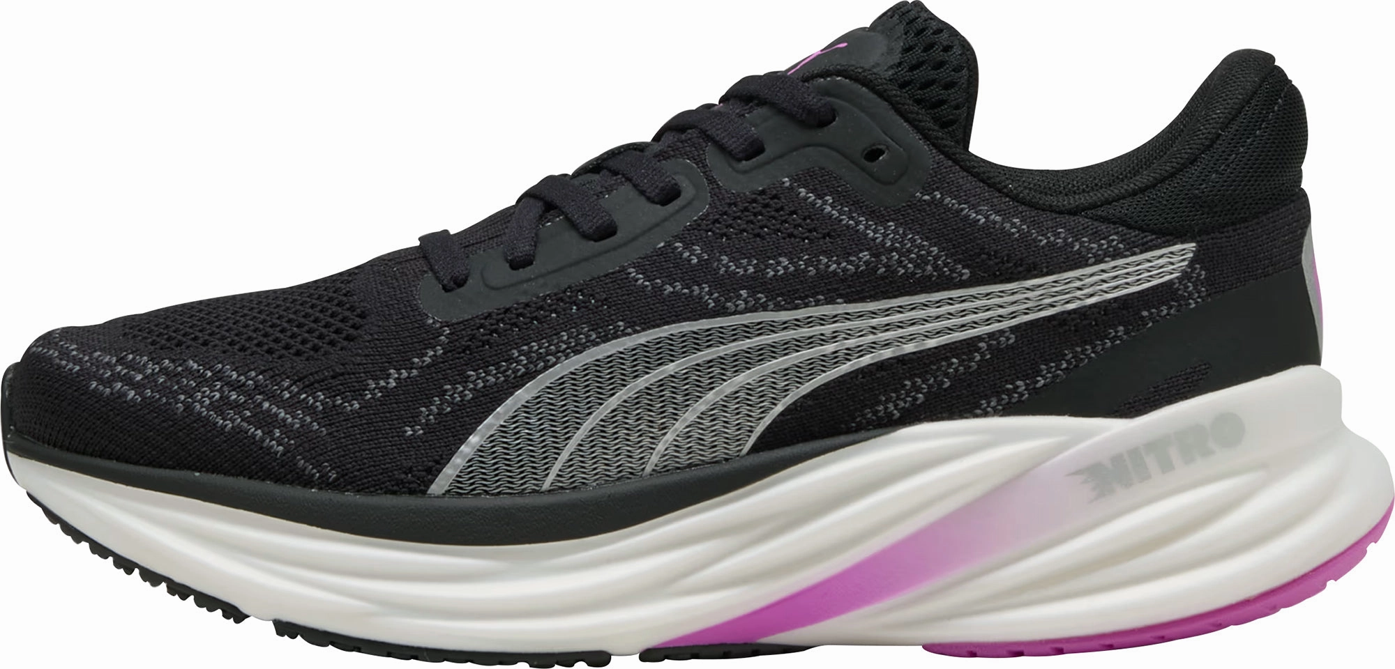 Puma Magnify Nitro 2 Womens Running Shoes - Black Puma athletic shoes for urban lifestyle